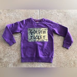 Mini Boden x Roald Dahl Charlie and the Chocolate Factory Golden Ticket sz 7-8